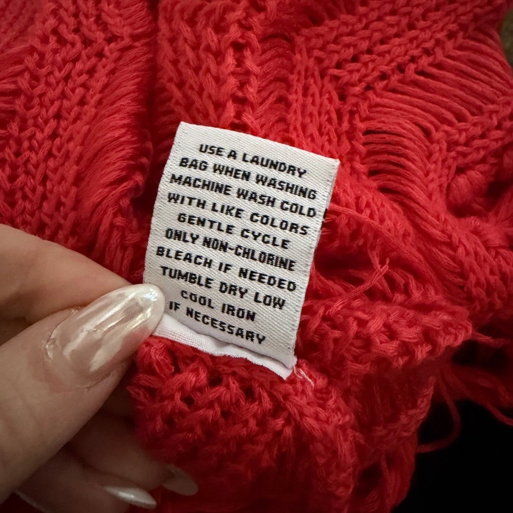 525 America Red Knit Swim Coverup - Picture 10 of 11